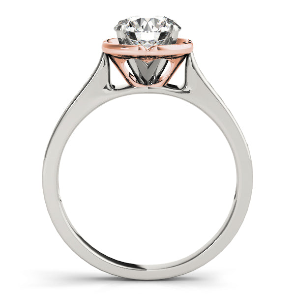 Opulent Prong-Set Round Diamond Engagement Ring in 10K/14K gold and platinum with certified lab-grown or natural diamonds