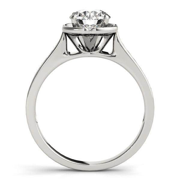 Opulent Prong-Set Round Diamond Engagement Ring in 10K/14K gold and platinum with certified lab-grown or natural diamonds