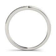 Curved Bands Half Eternity Ring in Gold & Platinum