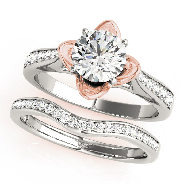 Celestial Prong-Set Round Diamond Engagement Ring in 10K/14K gold and platinum with certified lab-grown or natural diamonds