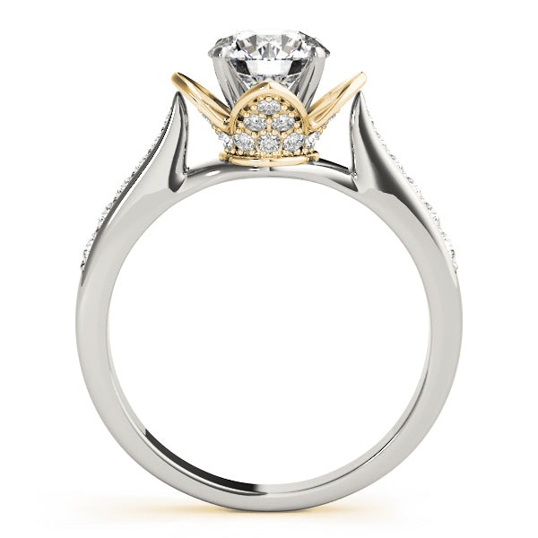 Celestial Prong-Set Round Diamond Engagement Ring in 10K/14K gold and platinum with certified lab-grown or natural diamonds
