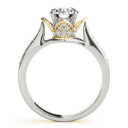 Celestial Prong-Set Round Diamond Engagement Ring in 10K/14K gold and platinum with certified lab-grown or natural diamonds