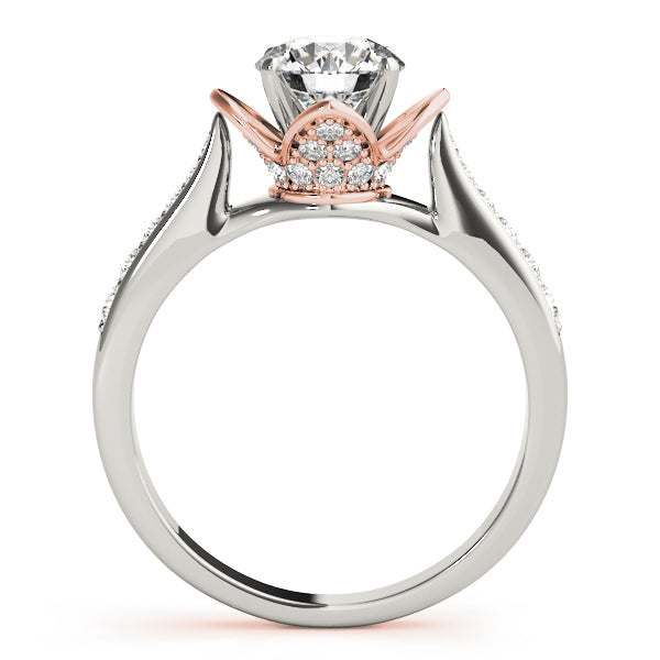 Celestial Prong-Set Round Diamond Engagement Ring in 10K/14K gold and platinum with certified lab-grown or natural diamonds