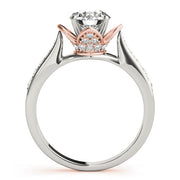 Celestial Prong-Set Round Diamond Engagement Ring in 10K/14K gold and platinum with certified lab-grown or natural diamonds