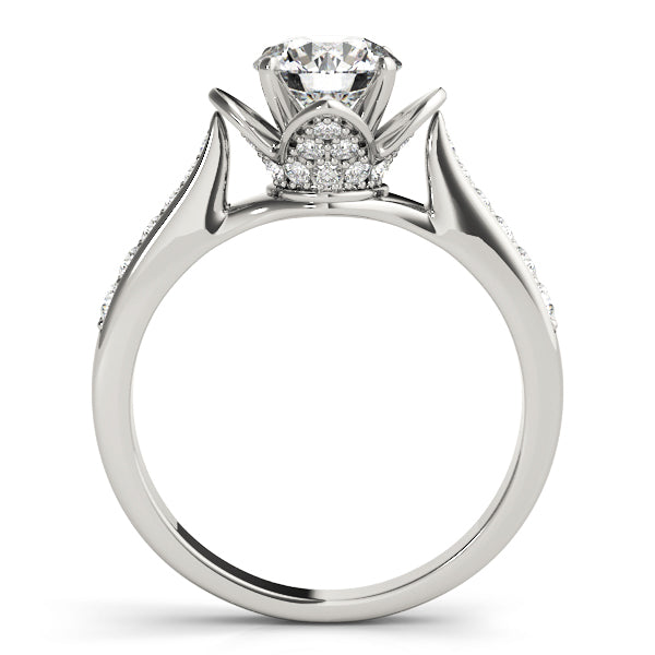 Celestial Prong-Set Round Diamond Engagement Ring in 10K/14K gold and platinum with certified lab-grown or natural diamonds