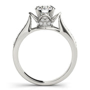 Celestial Prong-Set Round Diamond Engagement Ring in 10K/14K gold and platinum with certified lab-grown or natural diamonds