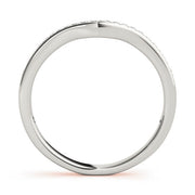 Curved Bands Half Eternity Ring in Gold & Platinum