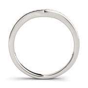 Curved Bands Half Eternity Ring in Gold & Platinum