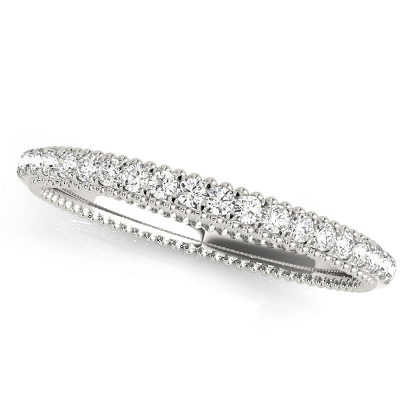 Prong Set Half Eternity Ring in Gold & Platinum