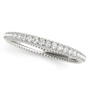 Prong Set Half Eternity Ring in Gold & Platinum
