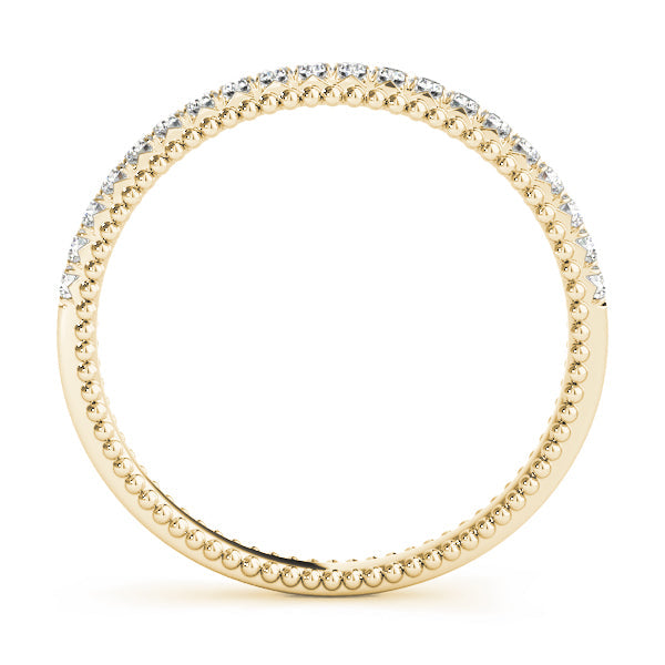 Prong Set Half Eternity Ring in Gold & Platinum