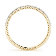 Prong Set Half Eternity Ring in Gold & Platinum