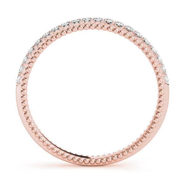 Prong Set Half Eternity Ring in Gold & Platinum