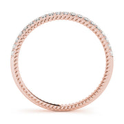 Prong Set Half Eternity Ring in Gold & Platinum