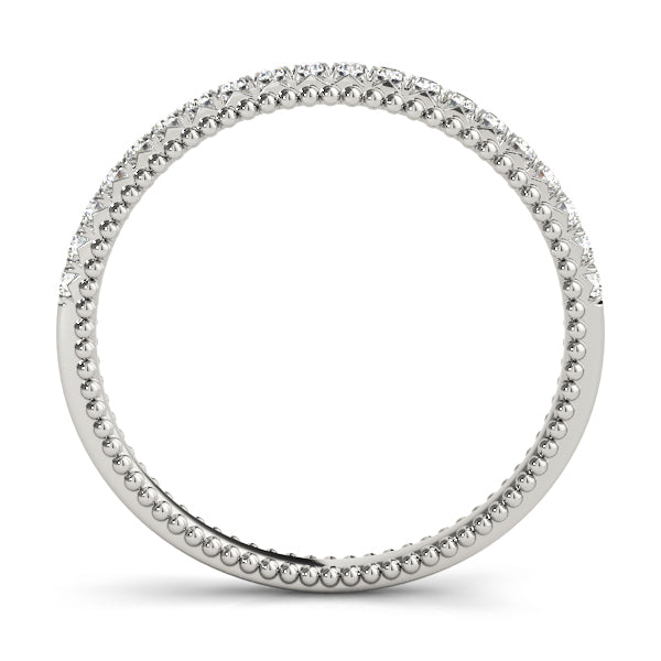 Prong Set Half Eternity Ring in Gold & Platinum