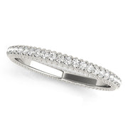 Beaded Prong Set Half Eternity Ring in Gold & Platinum