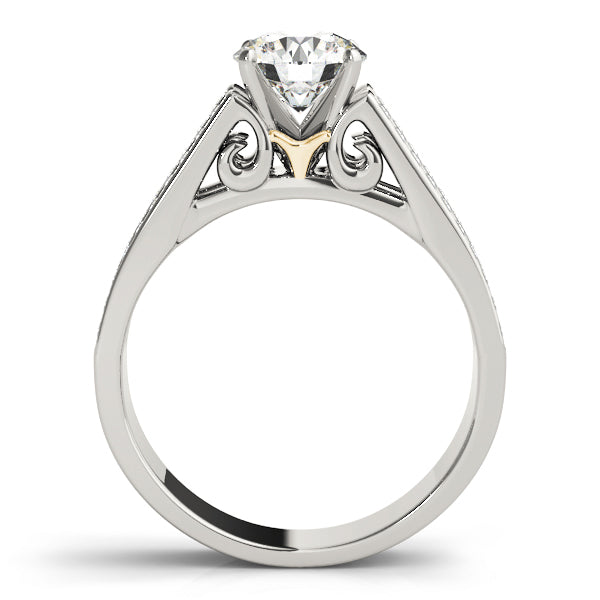 Dazzling Multi-Row Round Diamond Engagement Ring in 10K/14K gold and platinum with certified lab-grown or natural diamonds