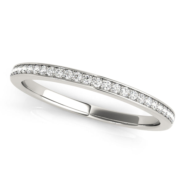 Straight Channel Set Half Eternity Ring in 10K/14K gold and platinum with certified lab-grown or natural diamonds