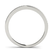 Straight Channel Set Half Eternity Ring in Gold & Platinum