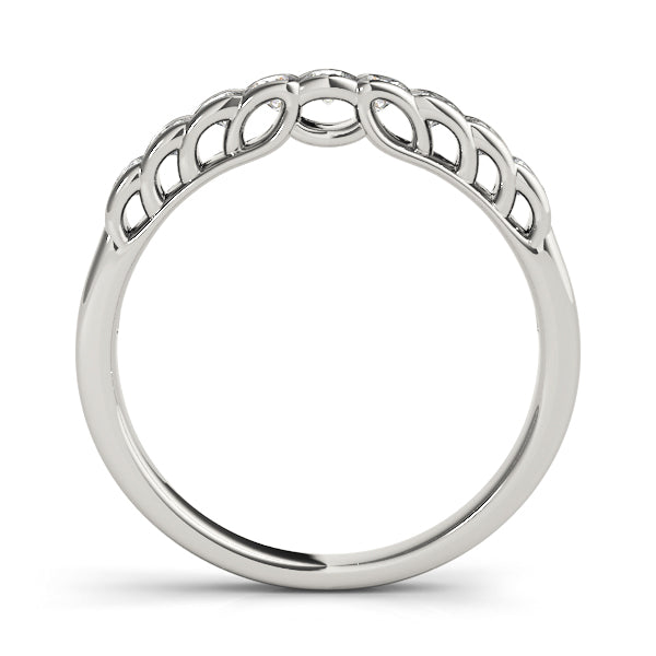 Channel Set Half Eternity Ring in Gold & Platinum
