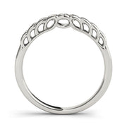 Channel Set Half Eternity Ring in Gold & Platinum