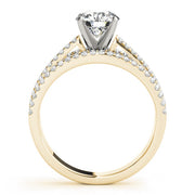 Enchanted Multi-Row Round Diamond Engagement Ring in 10K/14K gold and platinum with certified lab-grown or natural diamonds