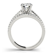 Enchanted Multi-Row Round Diamond Engagement Ring in 10K/14K gold and platinum with certified lab-grown or natural diamonds