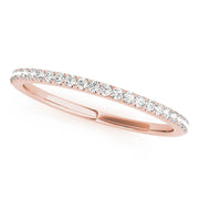 Single Row Prong Set Wedding Half Eternity Ring in Gold & Platinum
