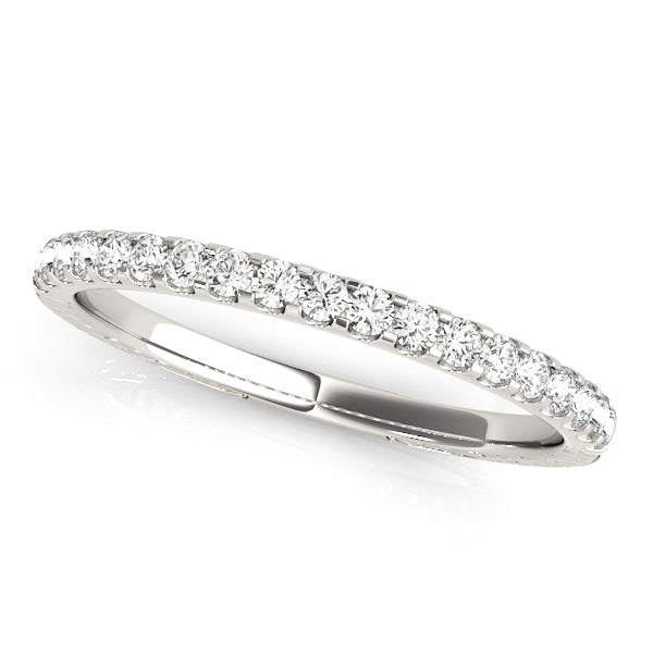 Shared Prong Half Eternity Ring in 10K/14K gold and platinum with certified lab-grown or natural diamonds