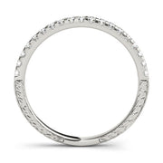 Shared Prong Half Eternity Ring in Gold & Platinum