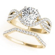 Devoted Multi-Row Round Diamond Engagement Ring in 10K/14K gold and platinum with certified lab-grown or natural diamonds