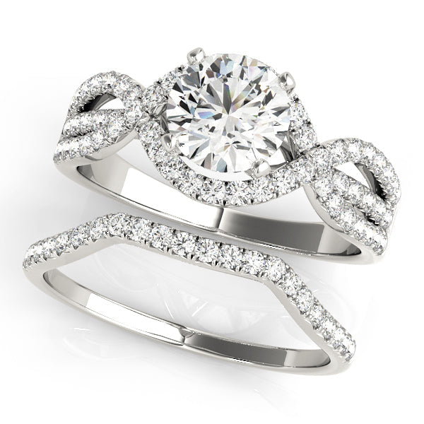 Devoted Multi-Row Round Diamond Engagement Ring in 10K/14K gold and platinum with certified lab-grown or natural diamonds