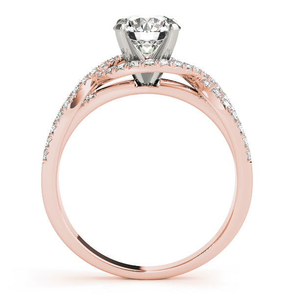 Devoted Multi-Row Round Diamond Engagement Ring in 10K/14K gold and platinum with certified lab-grown or natural diamonds