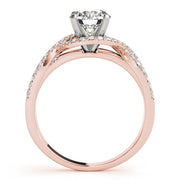 Devoted Multi-Row Round Diamond Engagement Ring in 10K/14K gold and platinum with certified lab-grown or natural diamonds