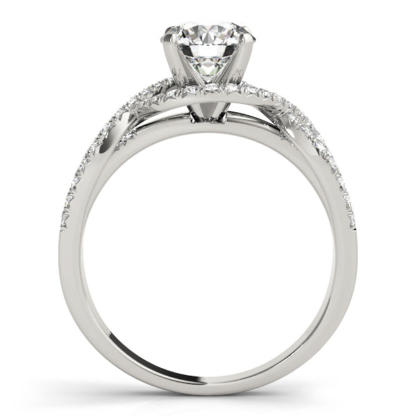 Devoted Multi-Row Round Diamond Engagement Ring in 10K/14K gold and platinum with certified lab-grown or natural diamonds