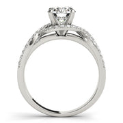 Devoted Multi-Row Round Diamond Engagement Ring in 10K/14K gold and platinum with certified lab-grown or natural diamonds