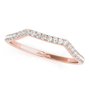Curved Bands Half Eternity Ring in Gold & Platinum