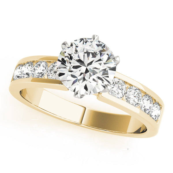 Adored Channel-Set Round Diamond Engagement Ring in 10K/14K gold and platinum with certified lab-grown or natural diamonds