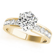 Adored Channel-Set Round Diamond Engagement Ring in 10K/14K gold and platinum with certified lab-grown or natural diamonds