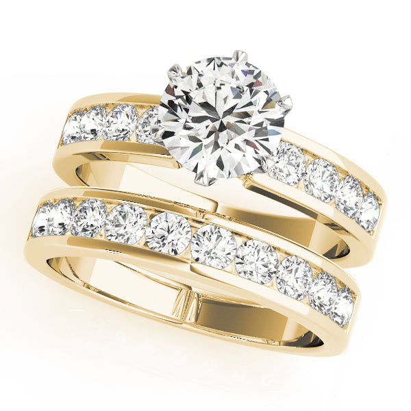 Adored Channel-Set Round Diamond Engagement Ring in 10K/14K gold and platinum with certified lab-grown or natural diamonds
