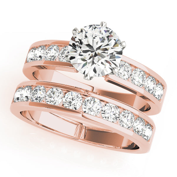 Adored Channel-Set Round Diamond Engagement Ring in 10K/14K gold and platinum with certified lab-grown or natural diamonds