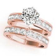 Adored Channel-Set Round Diamond Engagement Ring in 10K/14K gold and platinum with certified lab-grown or natural diamonds