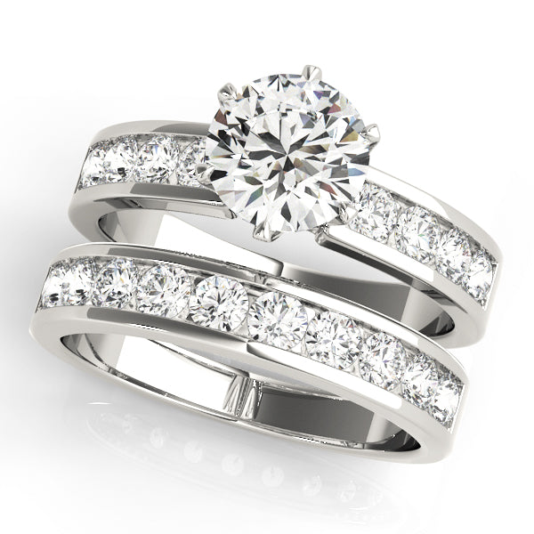 Adored Channel-Set Round Diamond Engagement Ring in 10K/14K gold and platinum with certified lab-grown or natural diamonds