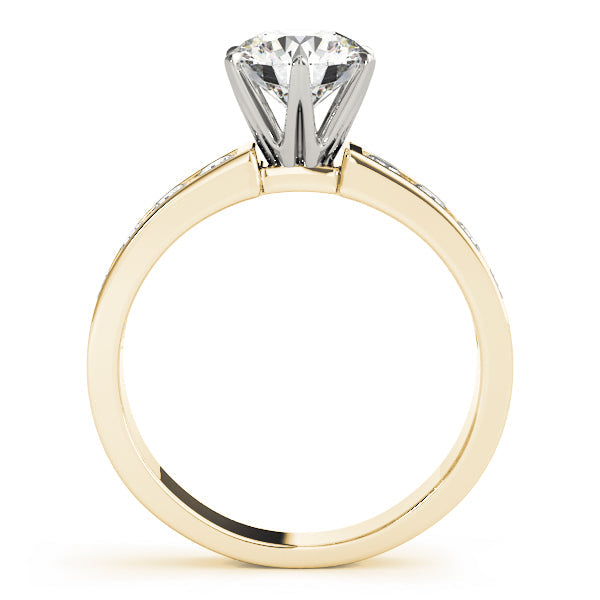 Adored Channel-Set Round Diamond Engagement Ring in 10K/14K gold and platinum with certified lab-grown or natural diamonds