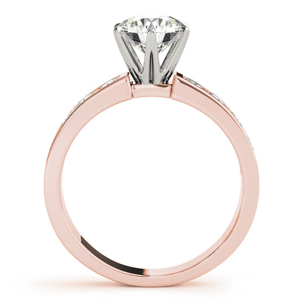 Adored Channel-Set Round Diamond Engagement Ring in 10K/14K gold and platinum with certified lab-grown or natural diamonds