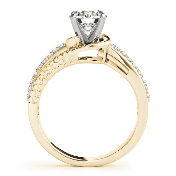 Resplendent Multi-Row Round Diamond Engagement Ring in 10K/14K gold and platinum with certified lab-grown or natural diamonds