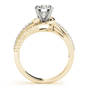 Resplendent Multi-Row Round Diamond Engagement Ring in 10K/14K gold and platinum with certified lab-grown or natural diamonds