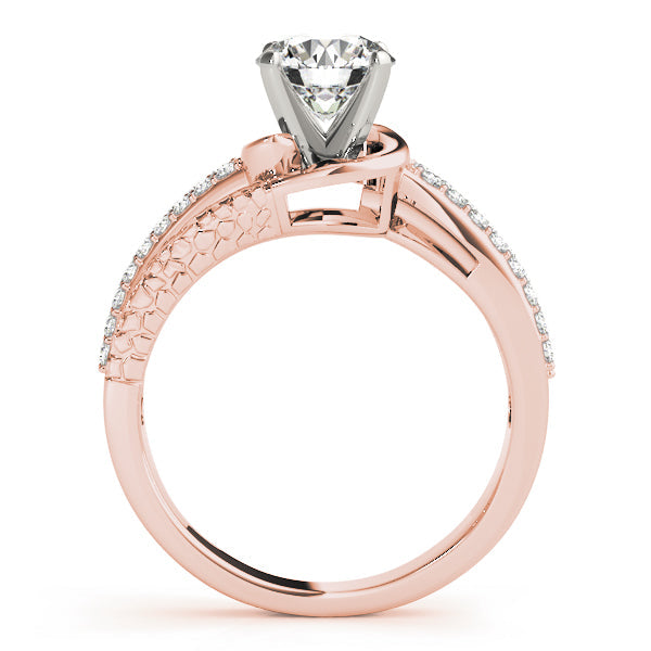 Resplendent Multi-Row Round Diamond Engagement Ring in 10K/14K gold and platinum with certified lab-grown or natural diamonds