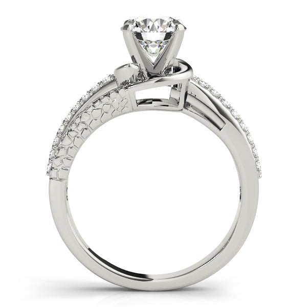 Resplendent Multi-Row Round Diamond Engagement Ring in 10K/14K gold and platinum with certified lab-grown or natural diamonds