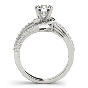 Resplendent Multi-Row Round Diamond Engagement Ring in 10K/14K gold and platinum with certified lab-grown or natural diamonds